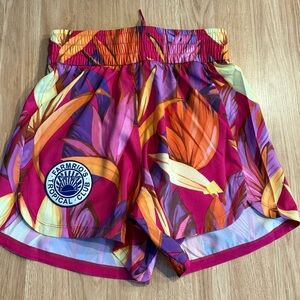 Women’s Adidas x FARM Rio Pacer Training Shorts - Tropical Print - Size XS